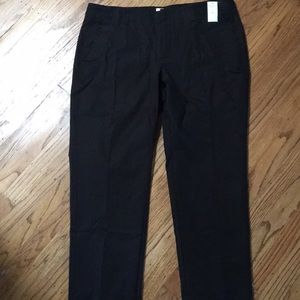 Black slim crop pants